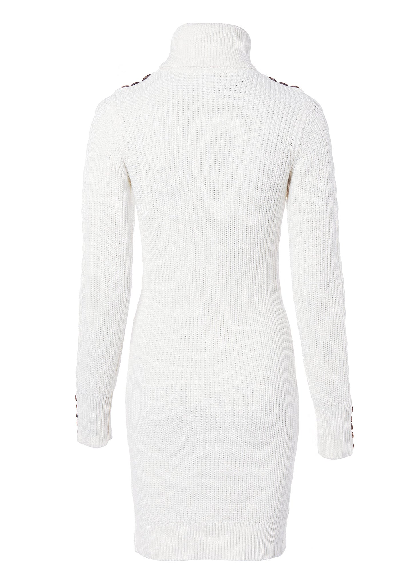 Country Roll Neck Dress (Cream)