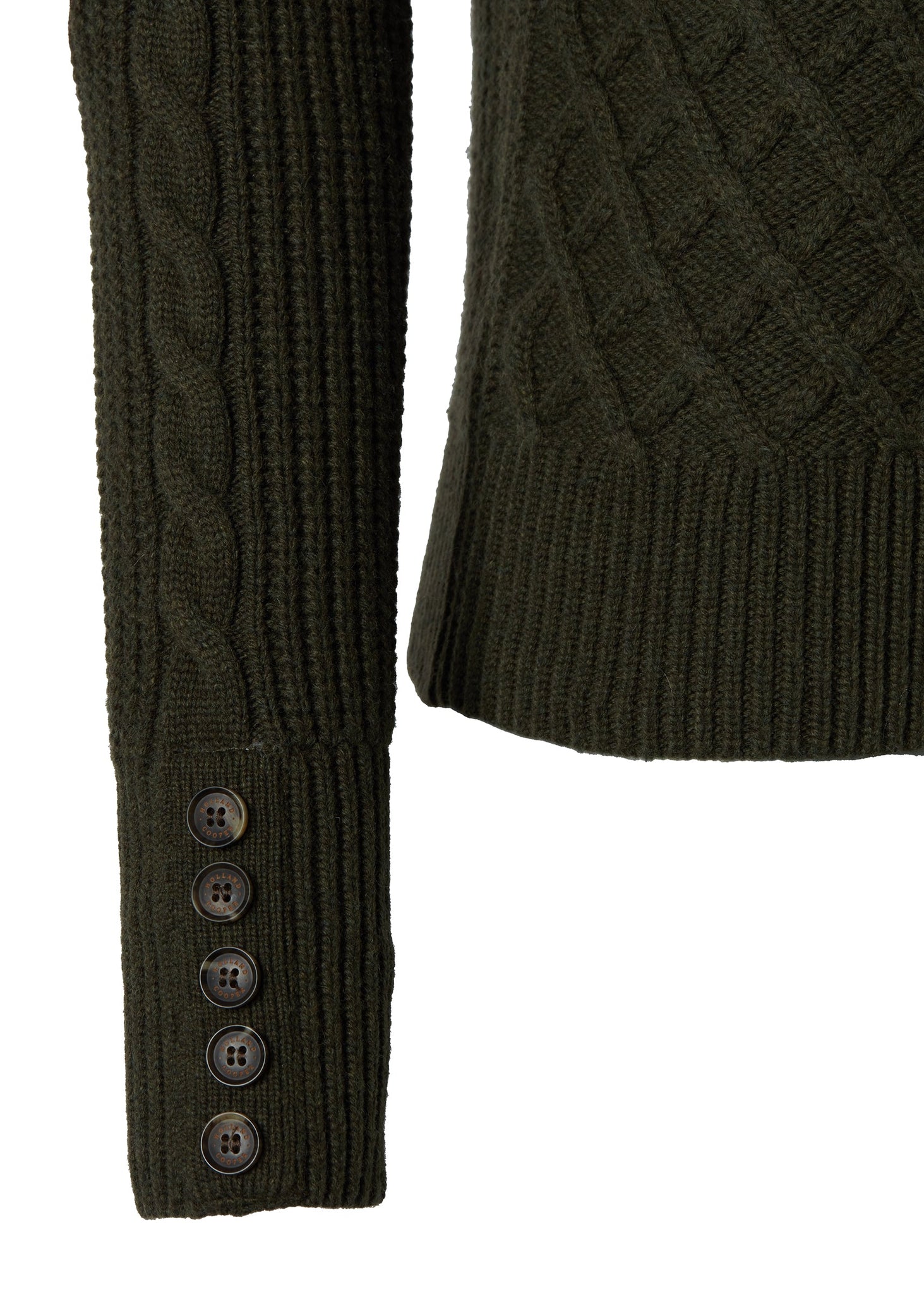 Country Roll Neck Knit (Forest Green)