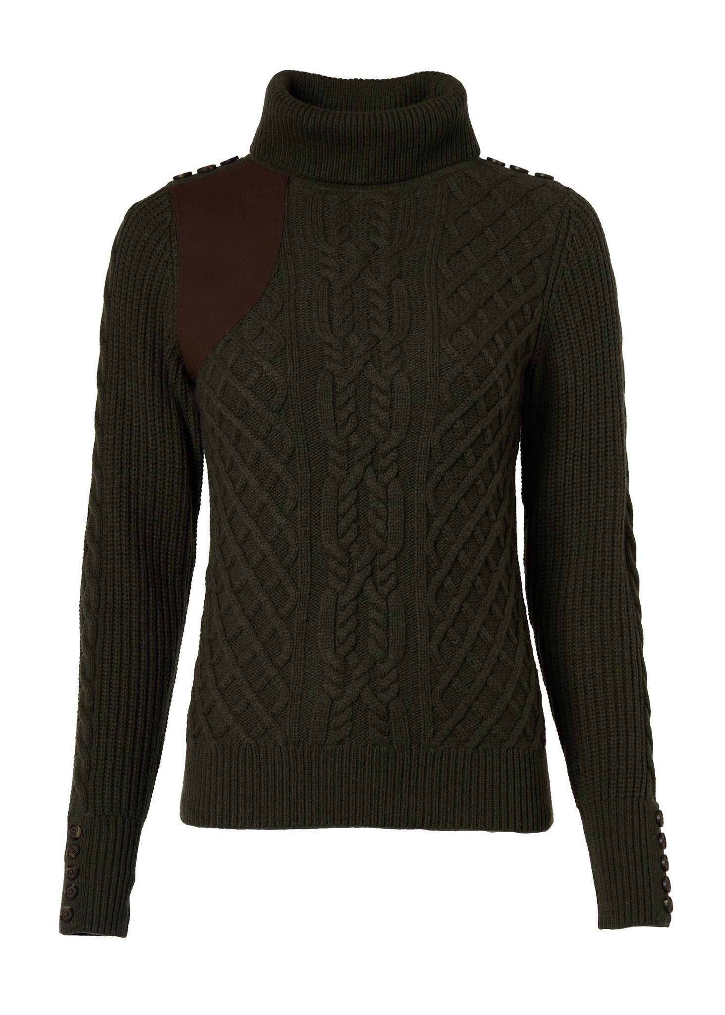 Country Roll Neck Knit (Forest Green)