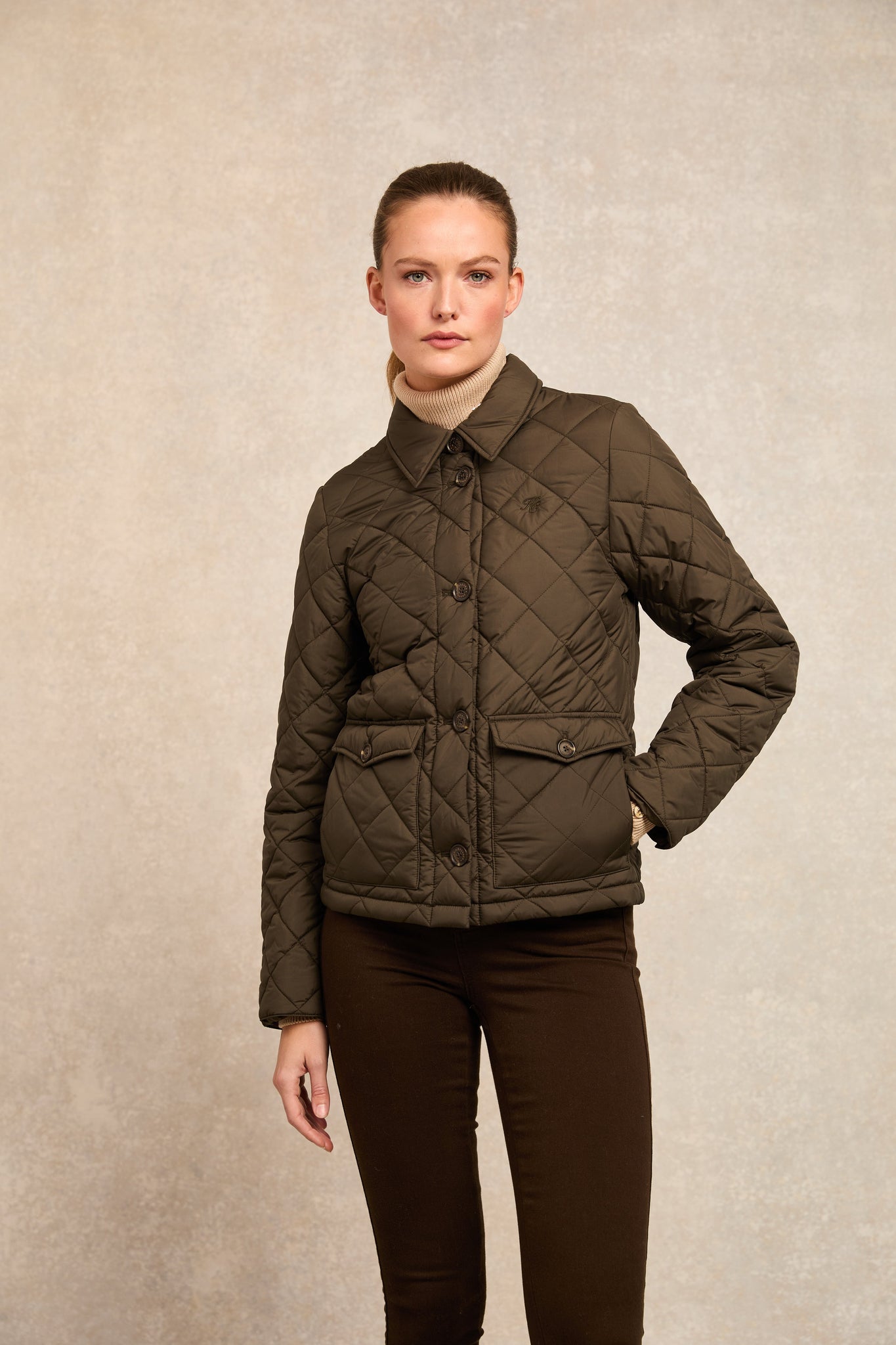 Quilted Coach Jacket (Heritage Khaki)