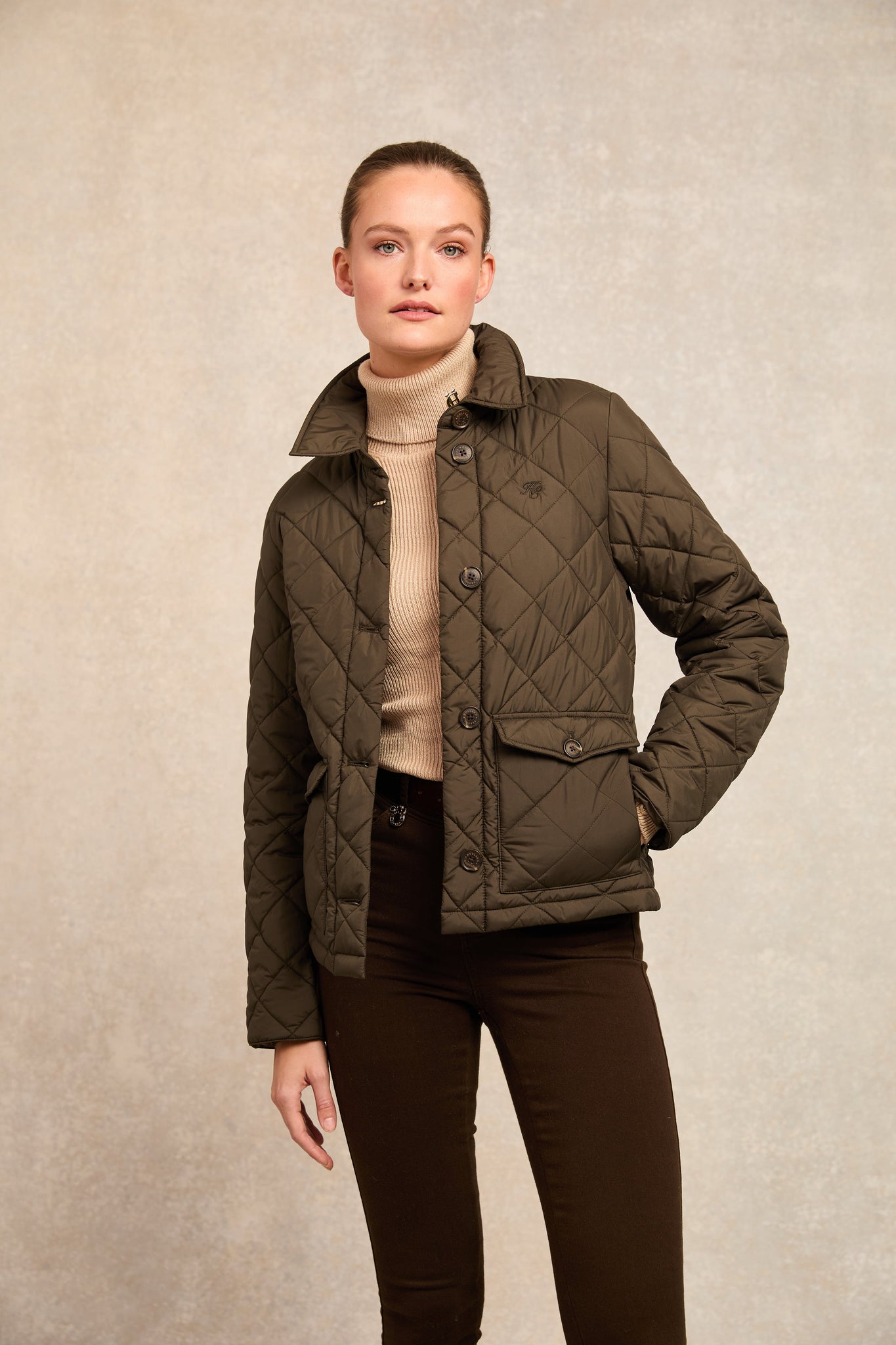 Quilted Coach Jacket (Heritage Khaki)
