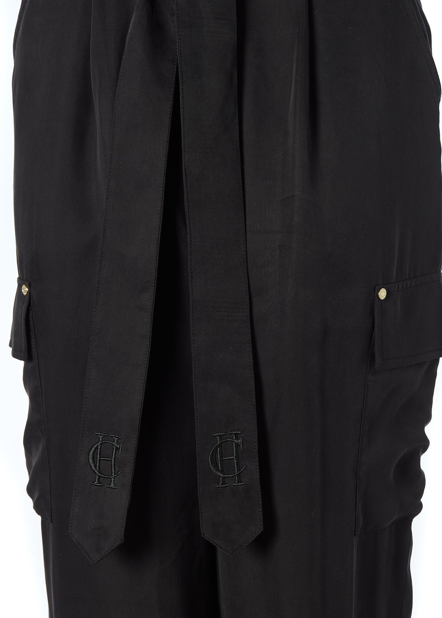 Cupro Cargo Pant (Black)