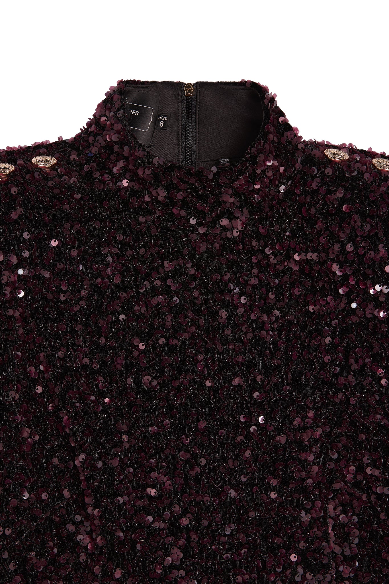 Cara Sequin Mini Dress (Burgundy)