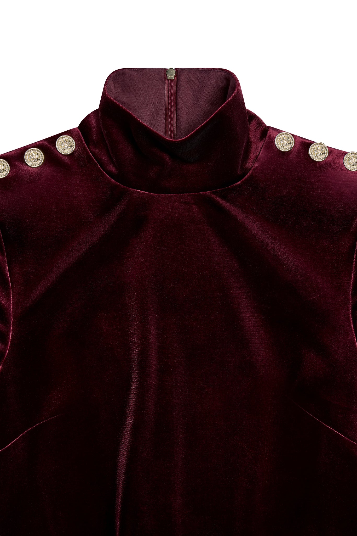 Cara Velvet Mini Dress (Burgundy)