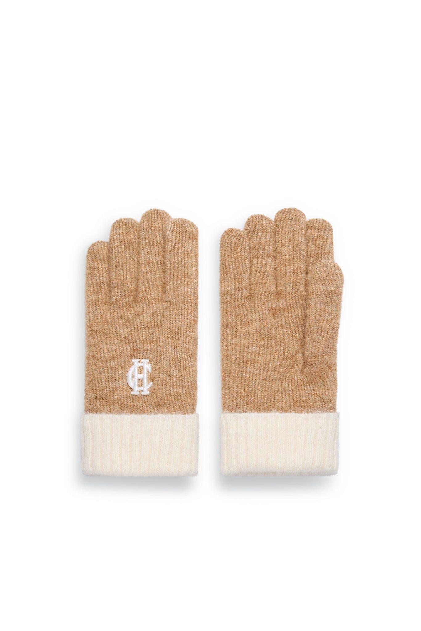 Chelsea Logo Bobble Hat & Glove Set (Camel)