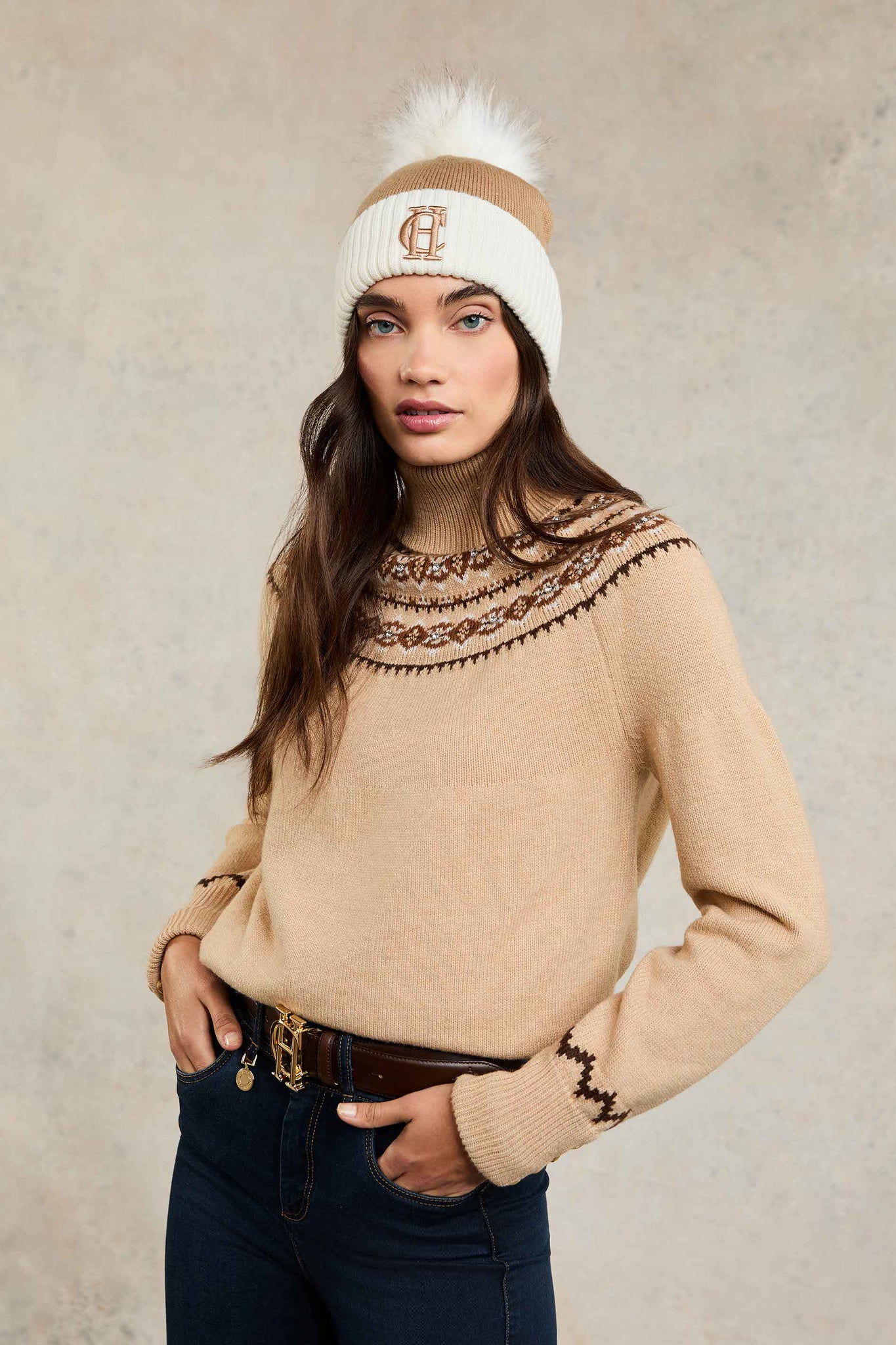 Chelsea Merino Bobble Hat (Camel)