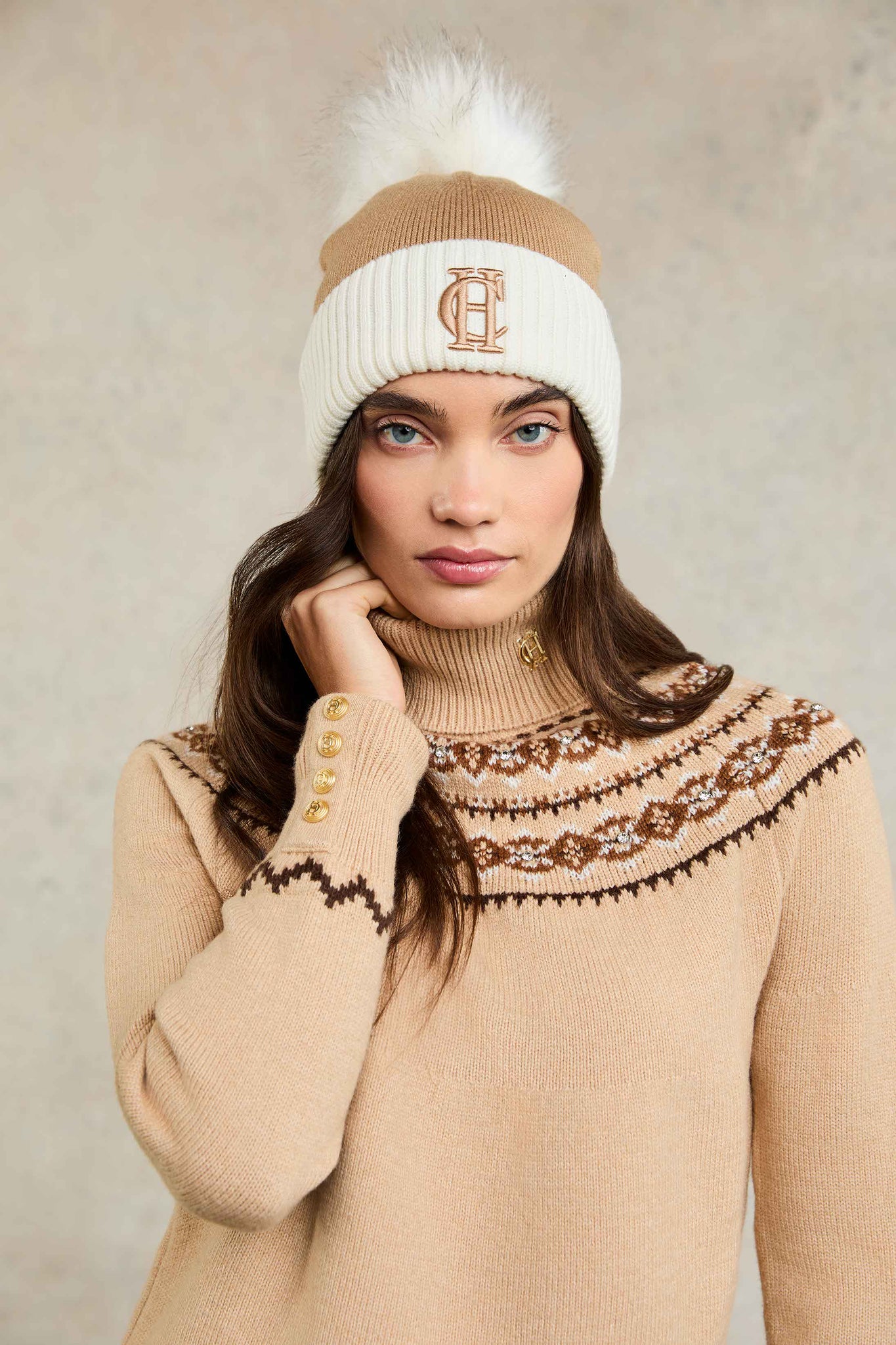 Chelsea Merino Bobble Hat (Camel)