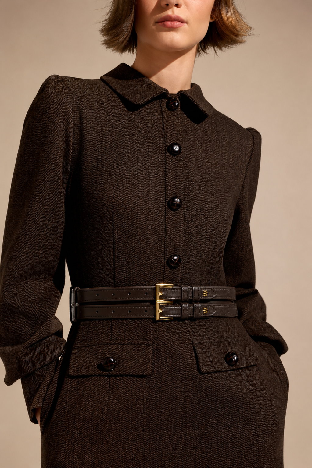 Chelsea Wide Belt (Chocolate)