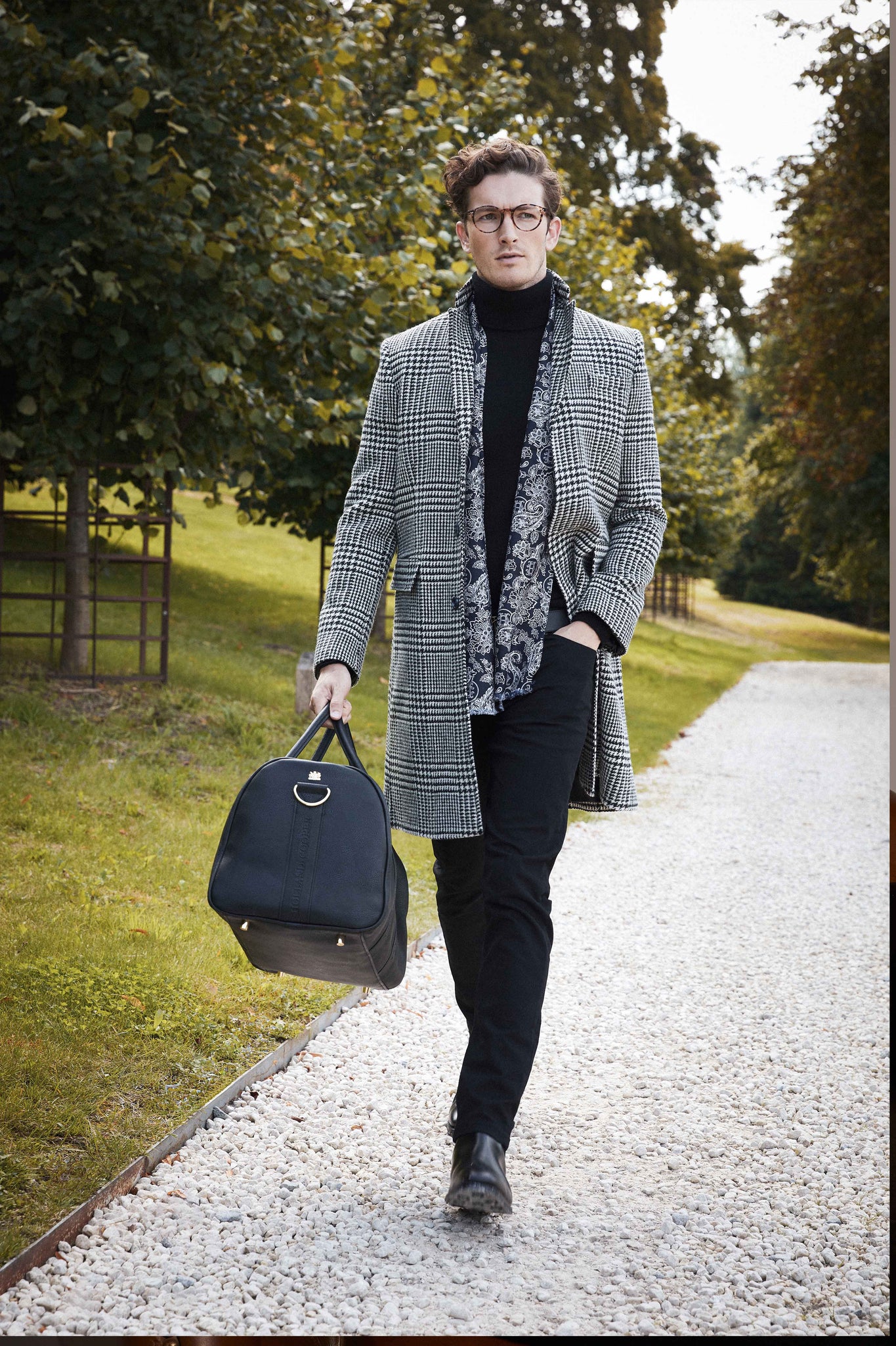 The Cheltenham Coat (Large Scale Prince of Wales Mono) - Boutique