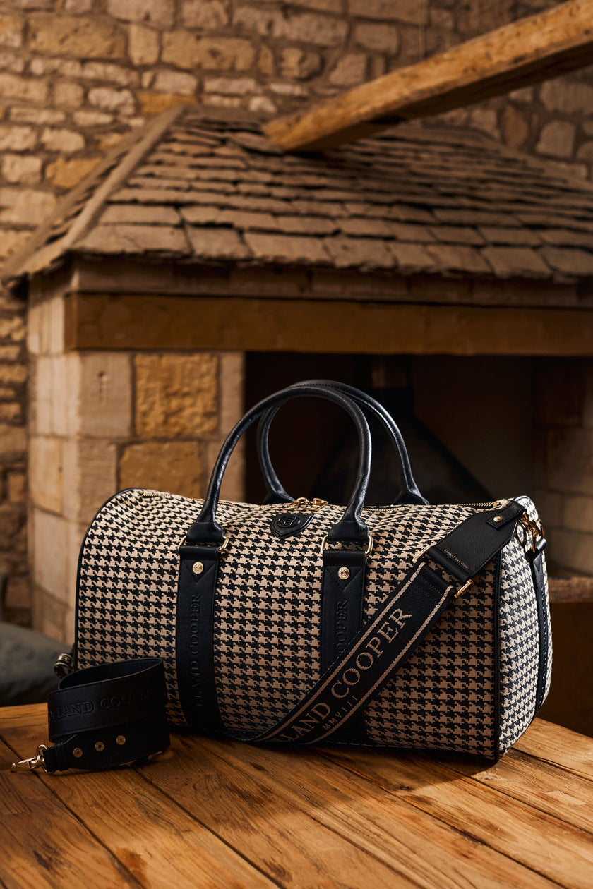 Regency Holdall (Ecru Houndstooth)