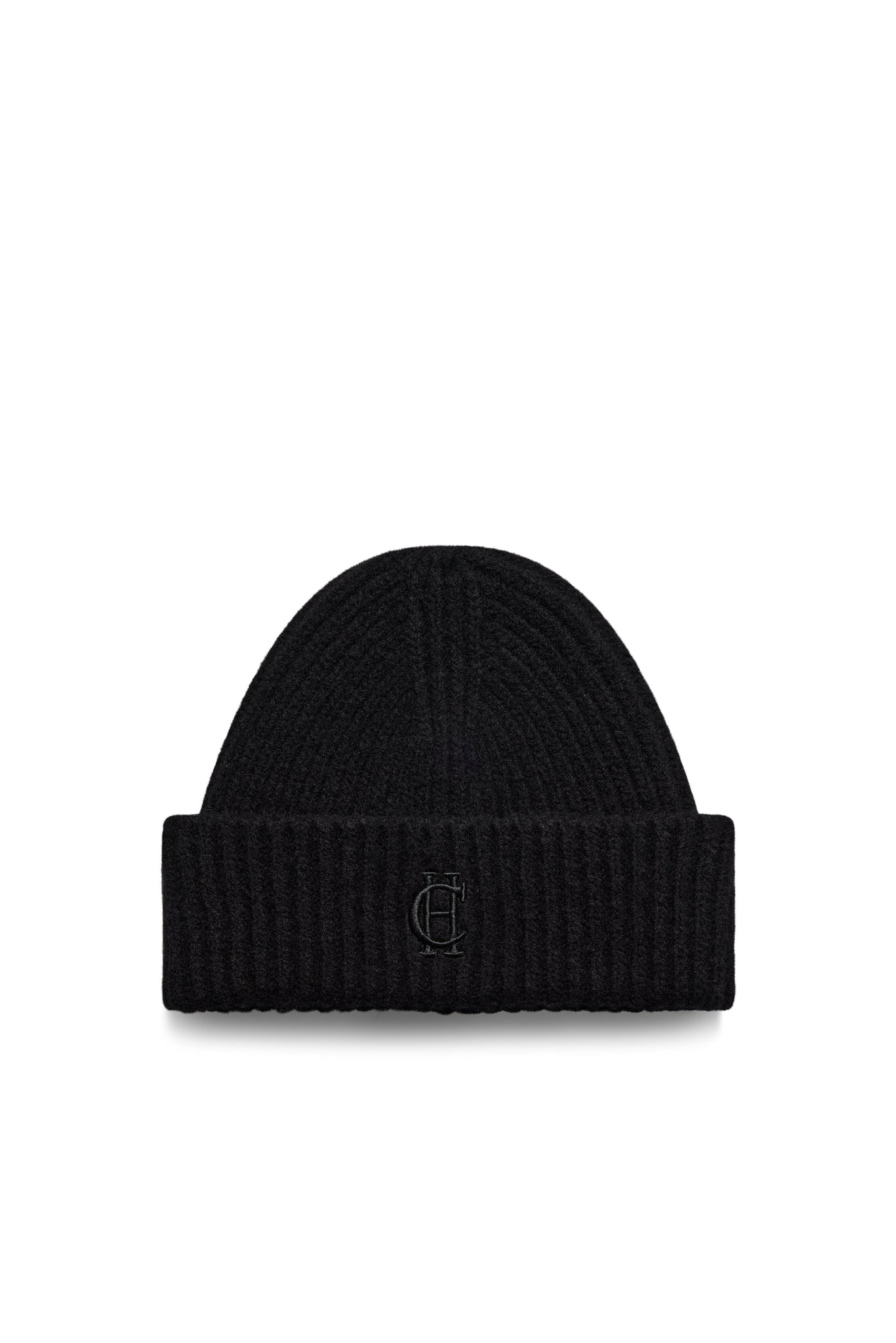 Classic Embroidered Beanie & Glove Set (Black)