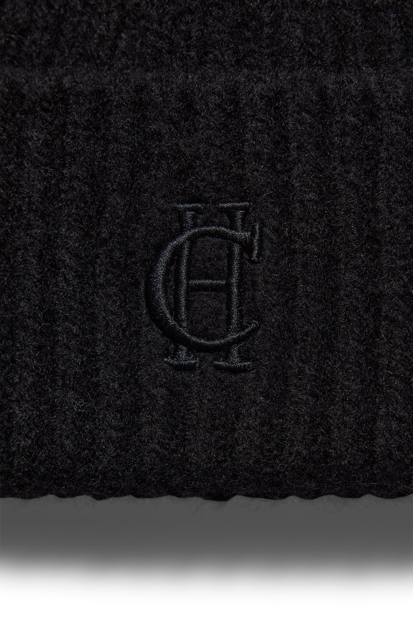 Classic Embroidered Beanie (Black)