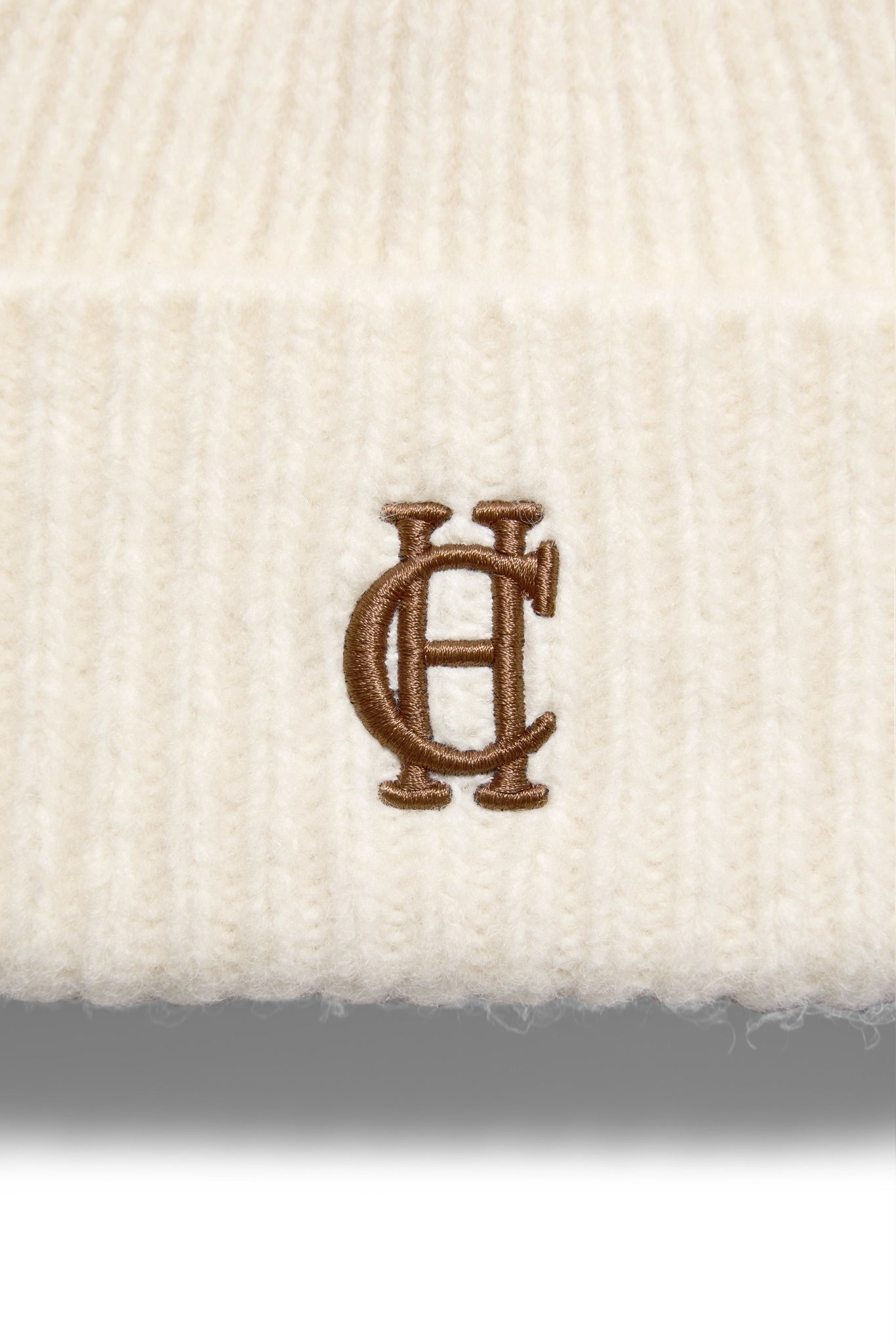 Classic Embroidered Beanie (Cream)