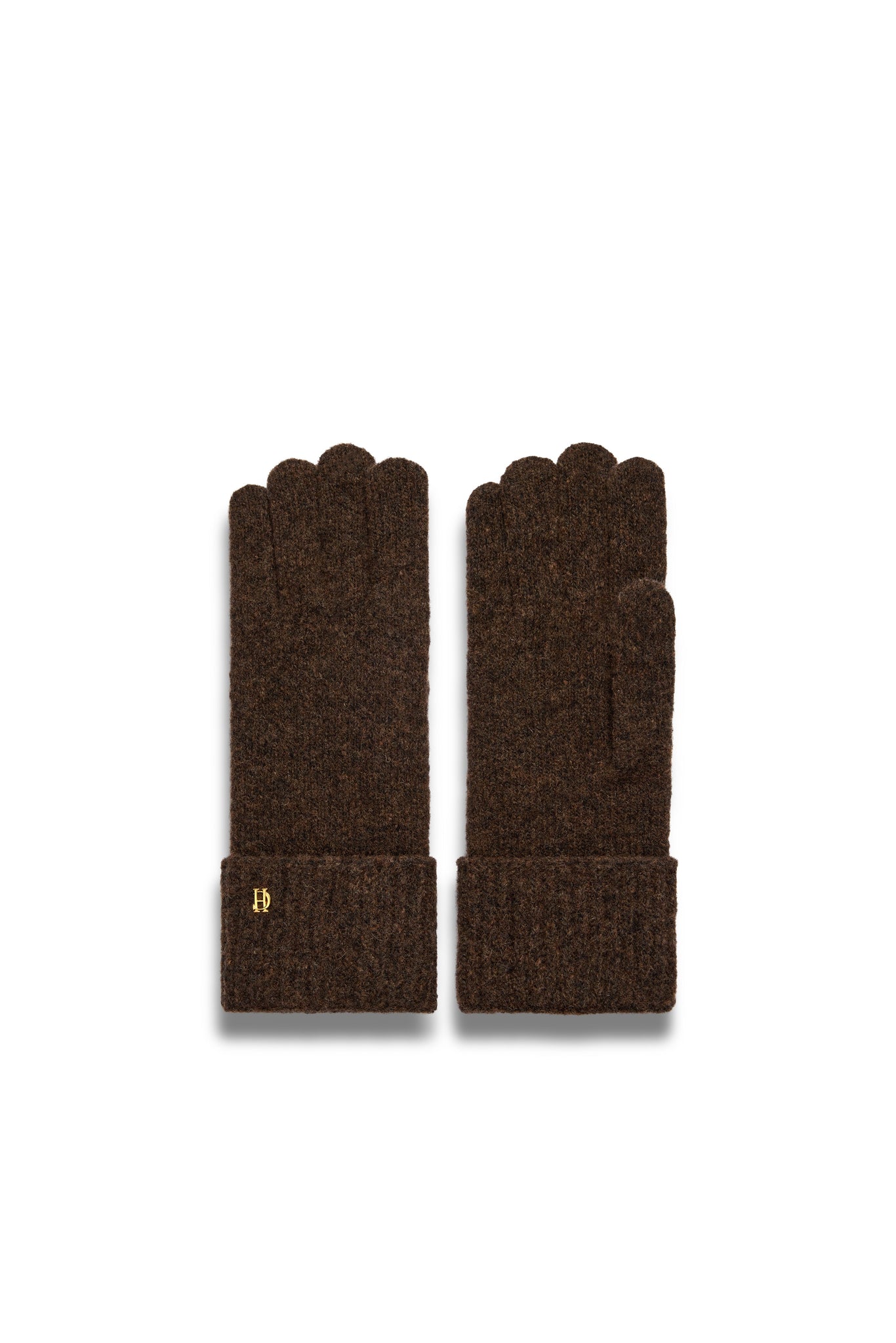 Classic Embroidered Beanie & Glove Set (Chocolate)