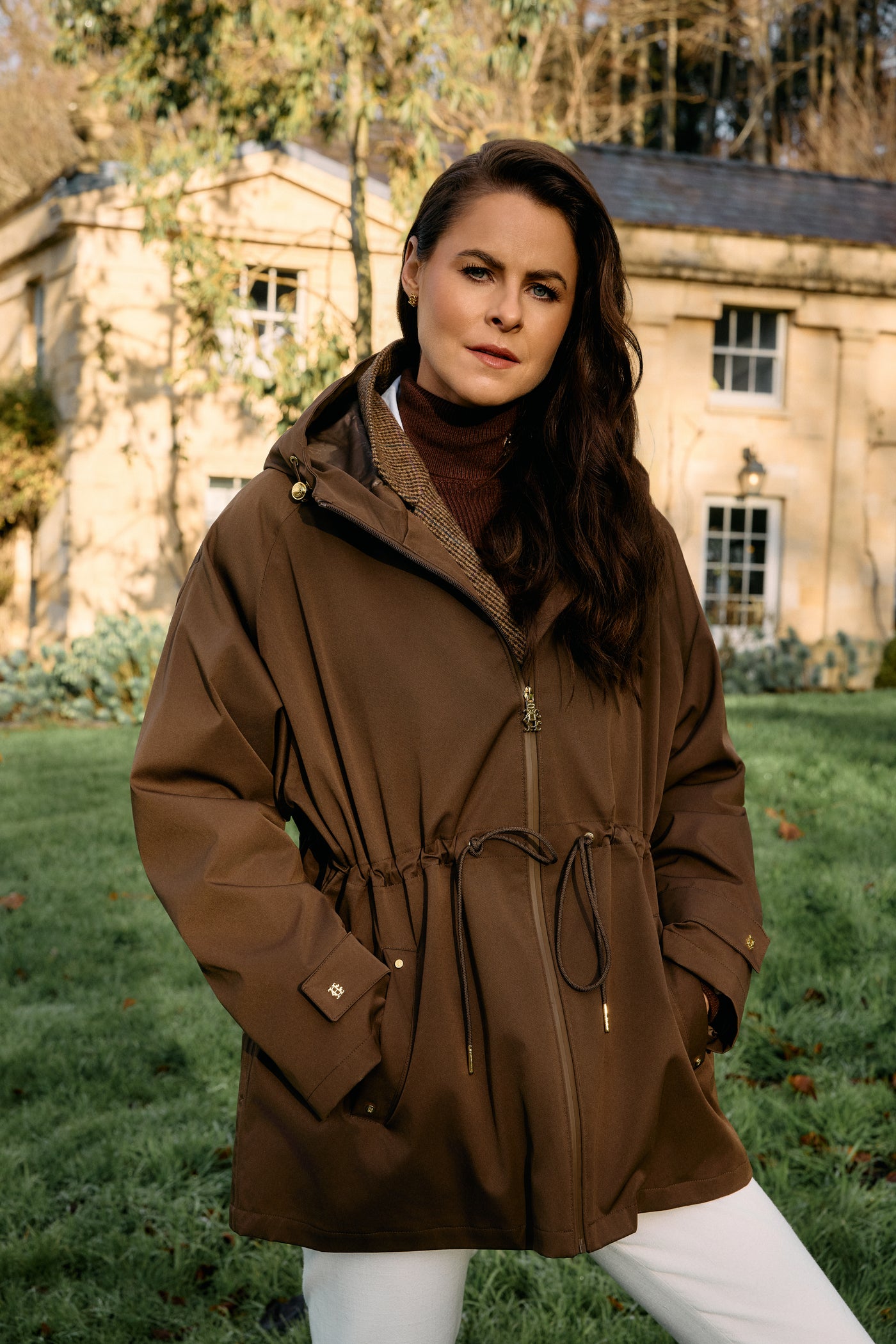 One-Size Lightweight Waterproof Parka (Chestnut)