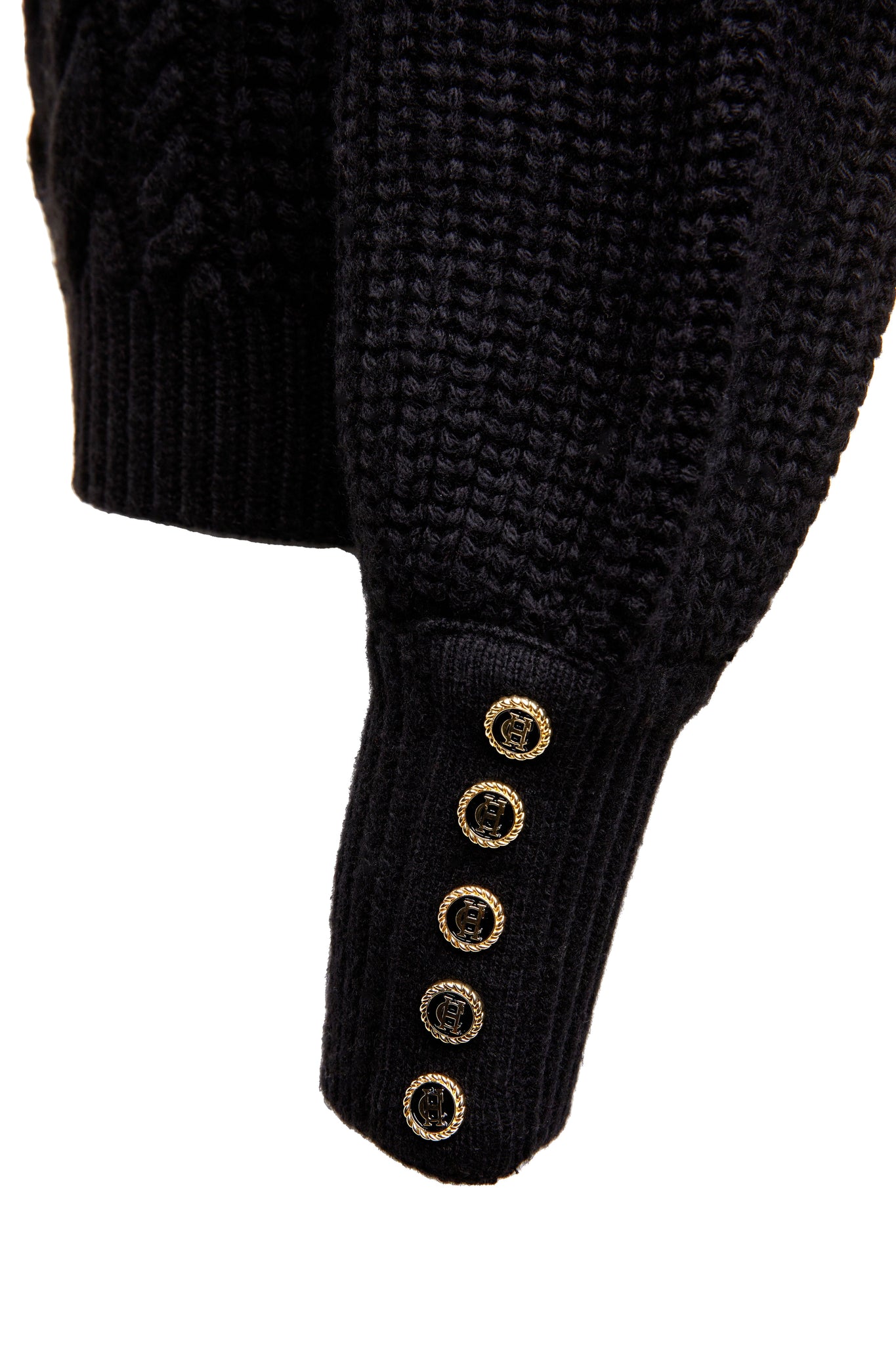 Corded Roll Neck Knit (Black)