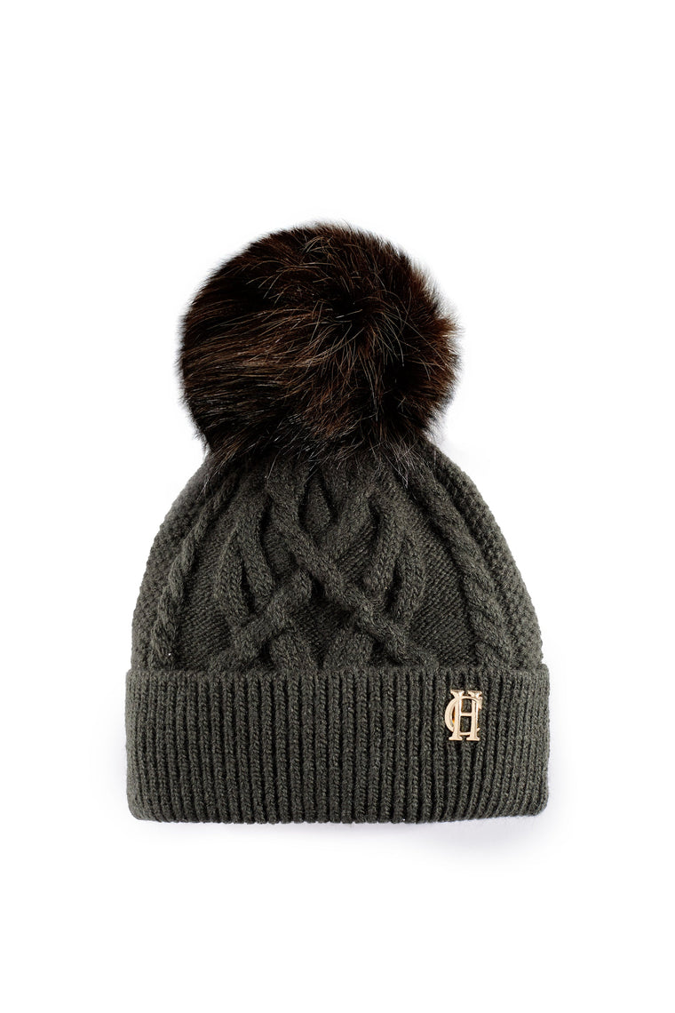 Cortina Bobble Hat & Fingerless Gloves Set Fern (Green)