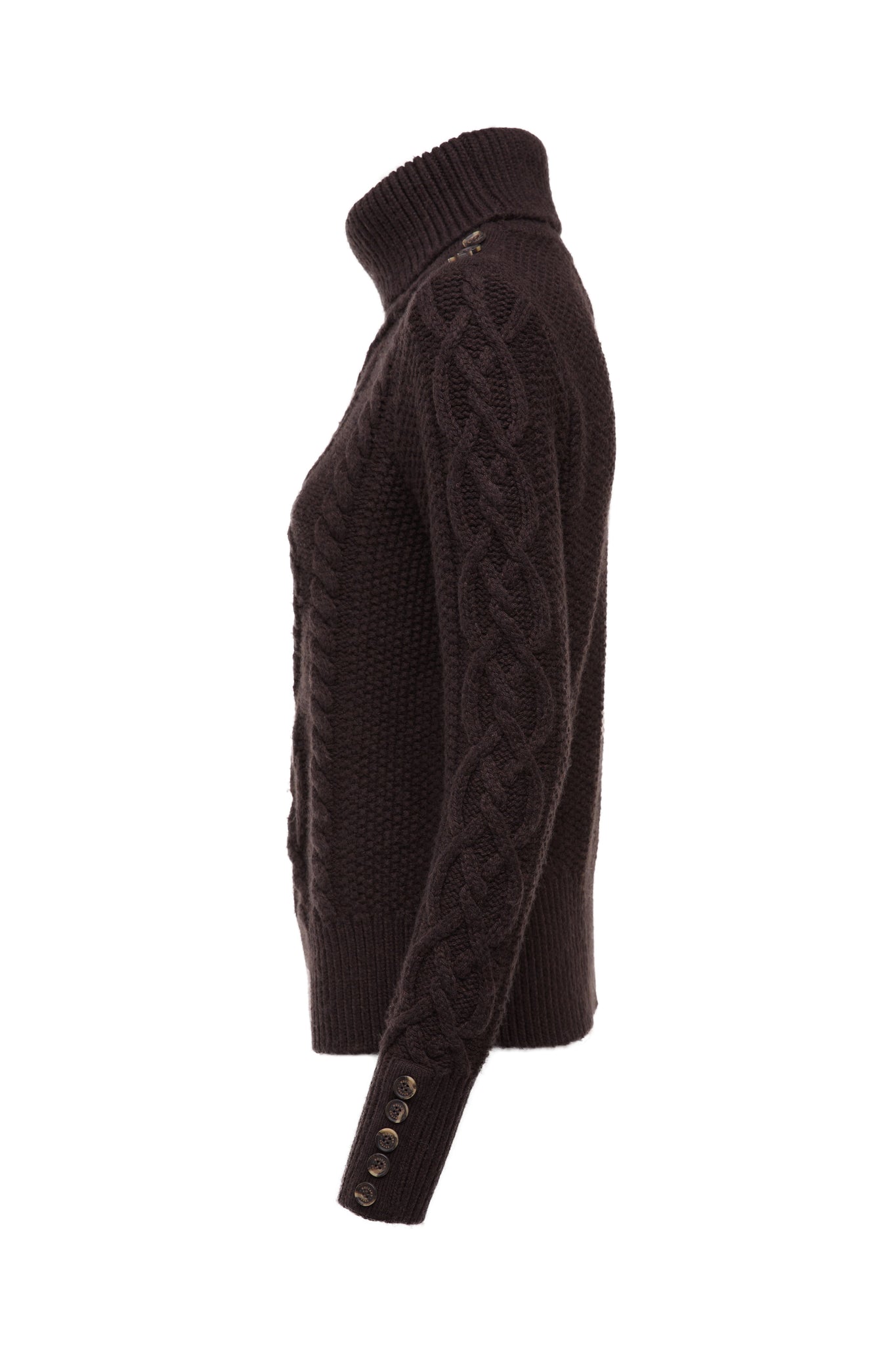 Cortina Roll Neck Knit (Chocolate)