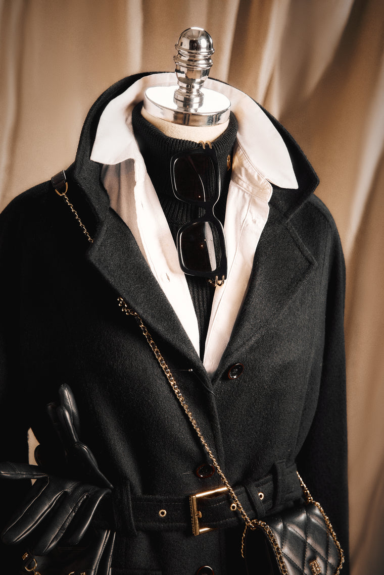 Cotswold Belted Jacket (Soft Black)
