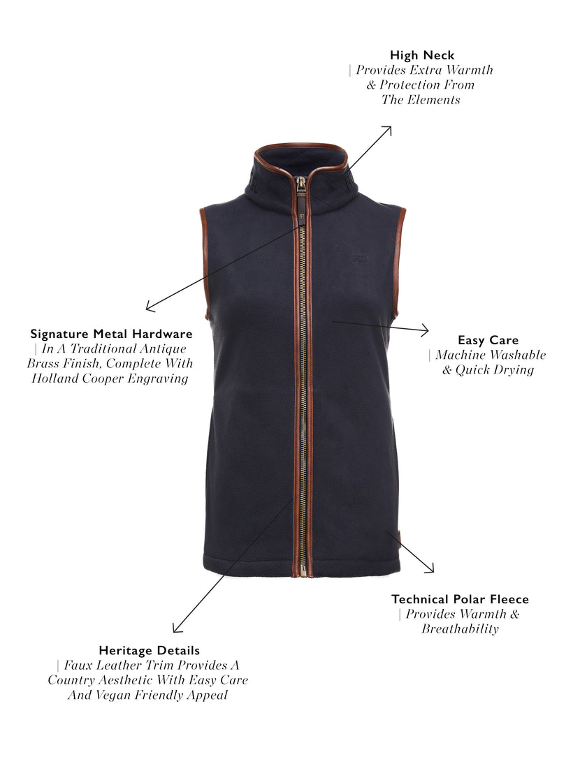 Country Fleece Gilet (Ink Navy)