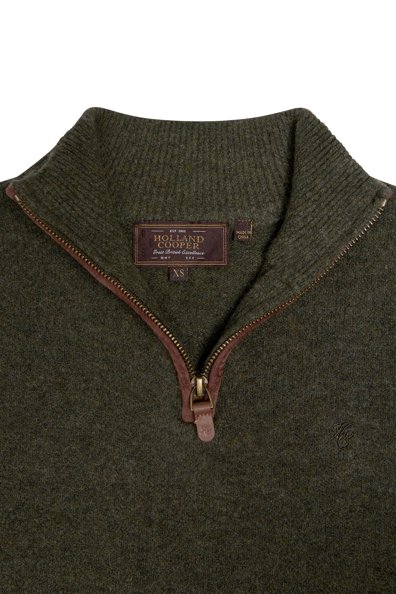 Country Quarter Zip Knit (Forest Marl)