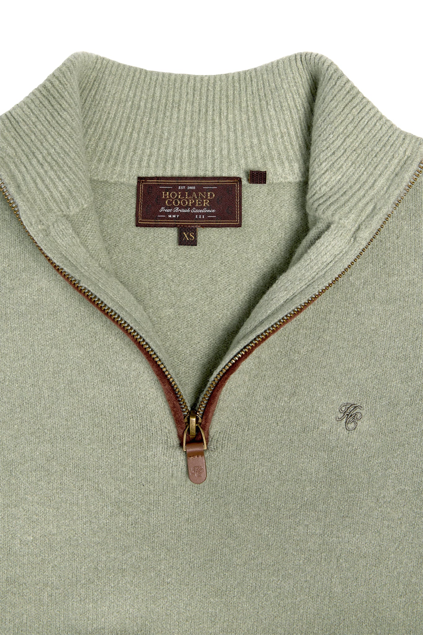 Country Quarter Zip Knit (Sage)