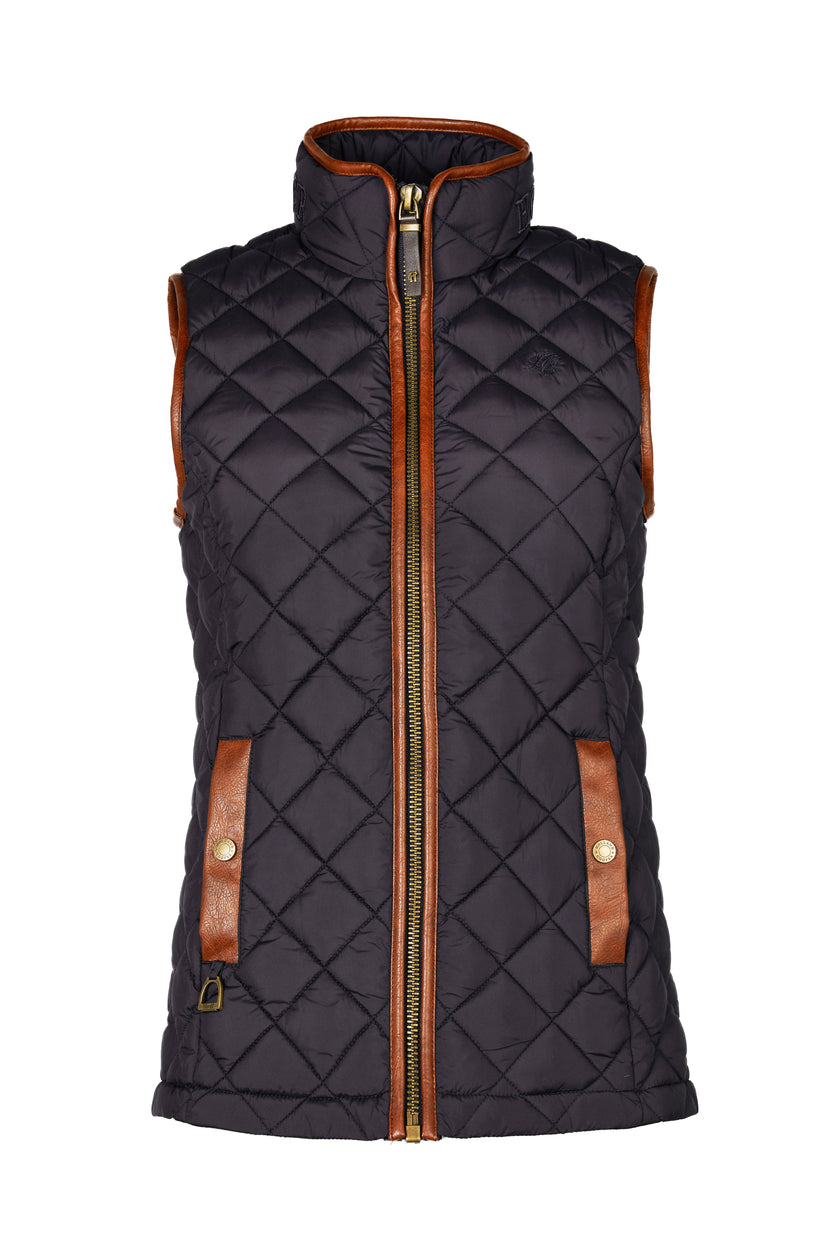 Country Quilted Gilet (Chocolate)