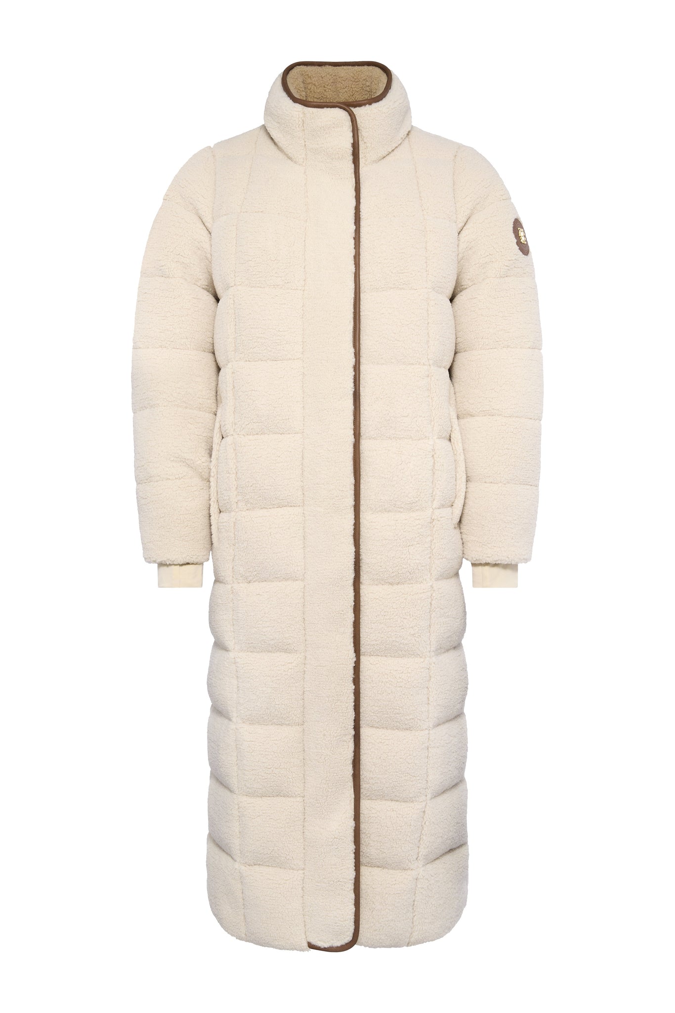 Crawford Longline Coat (Natural Borg)