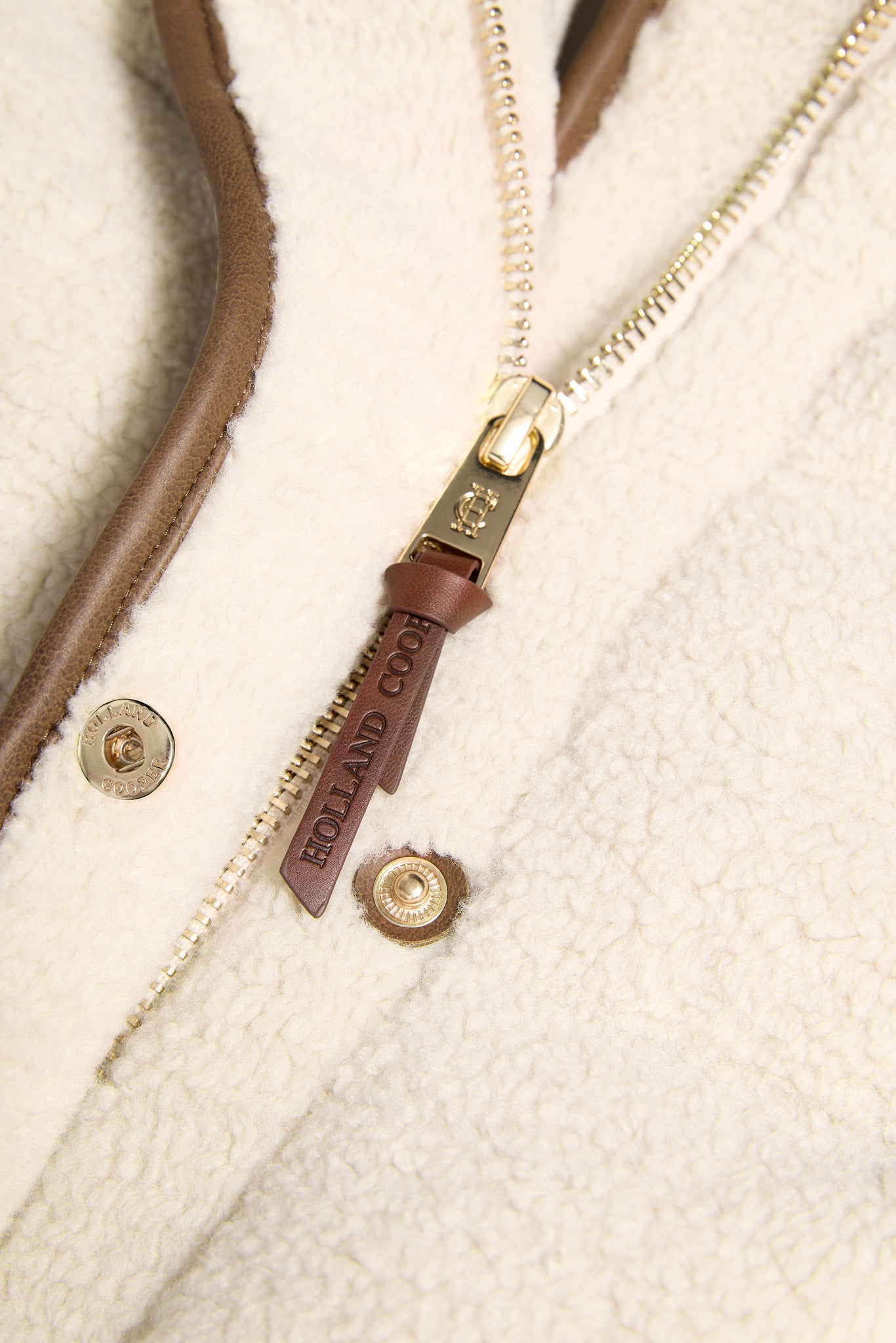 Crawford Longline Coat (Natural Borg)