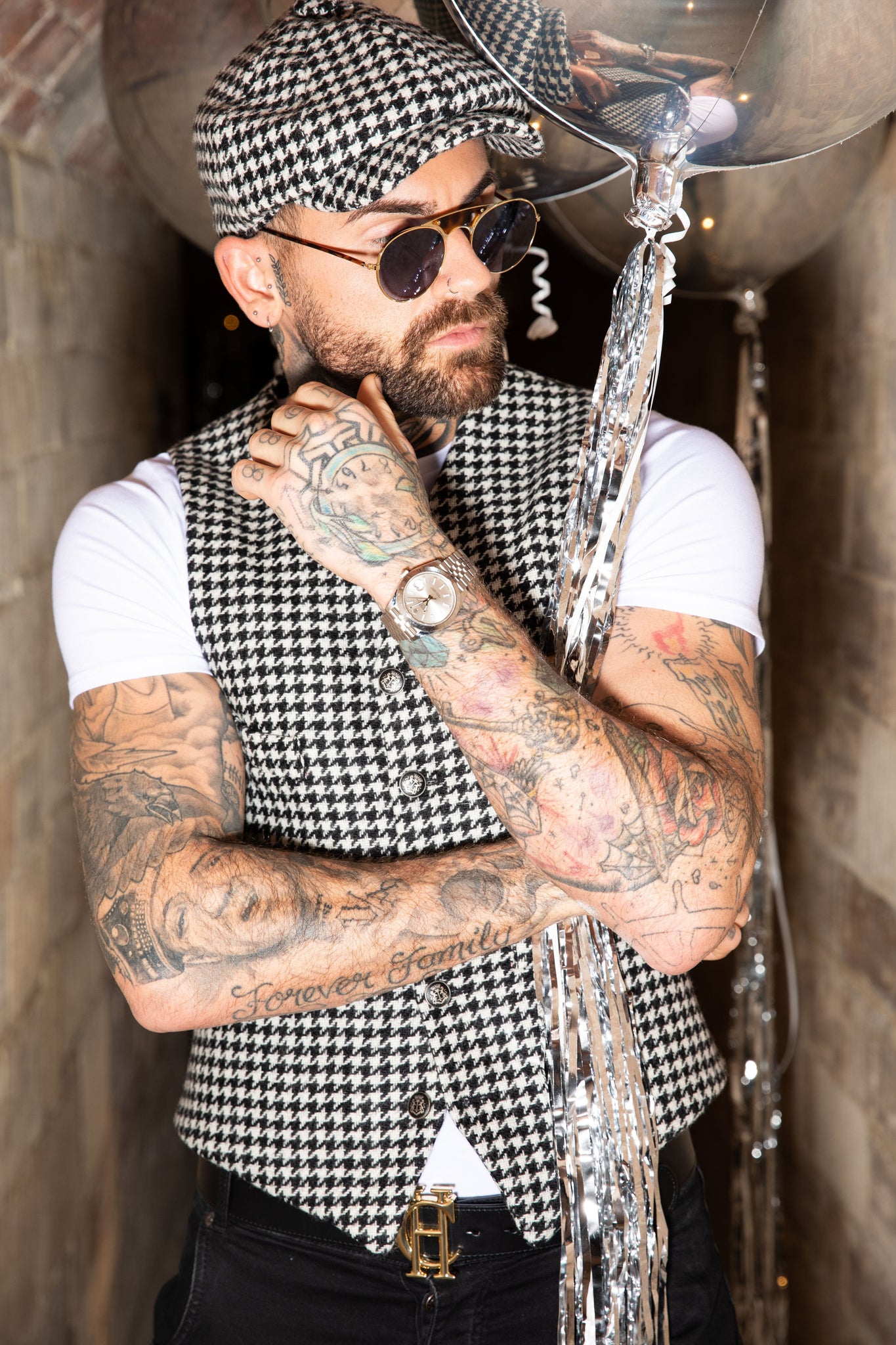 Baker Boy Cap (Houndstooth)