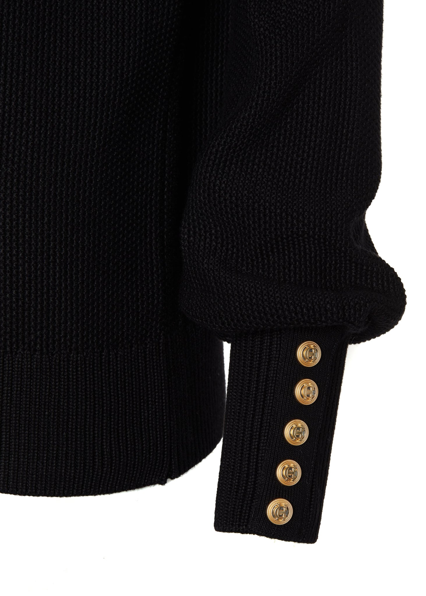 Daisy Roll Neck Knit (Black)