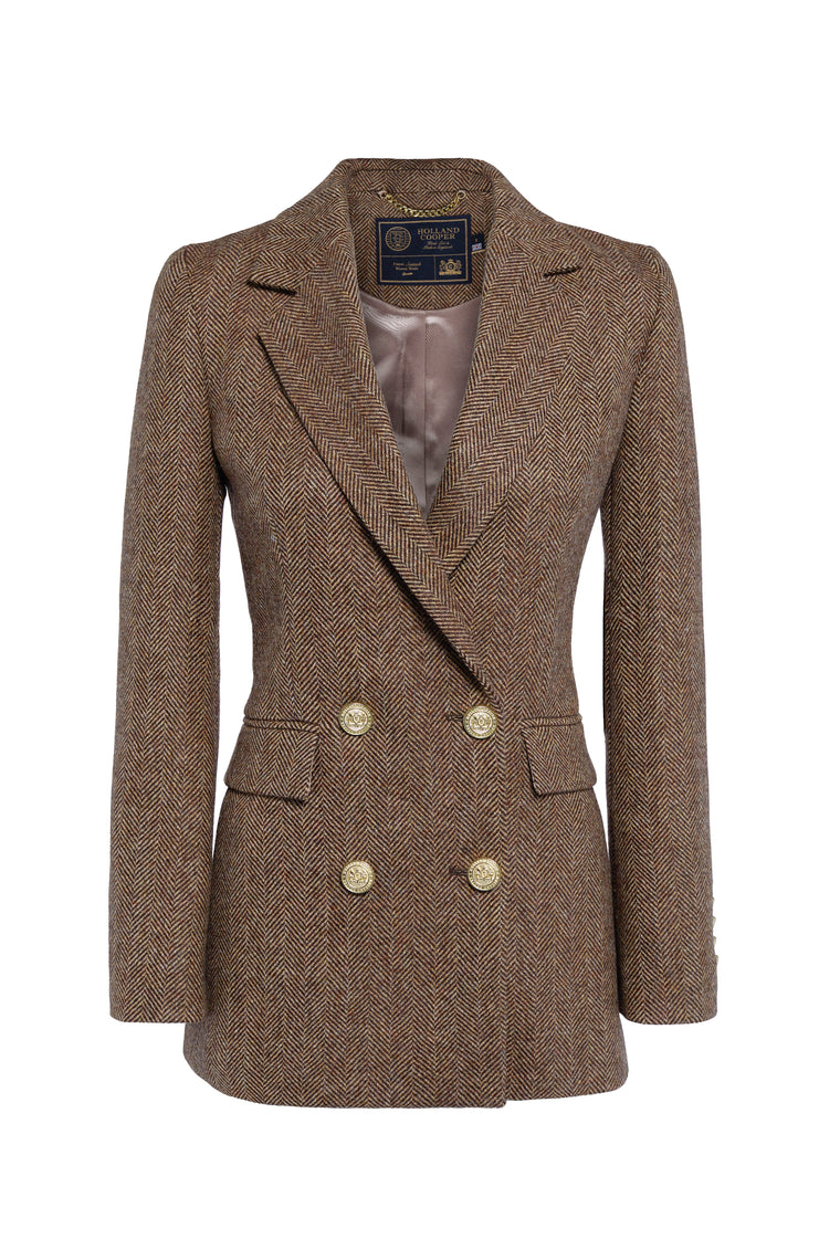 The Office Brown Herringbone Suit Set Look