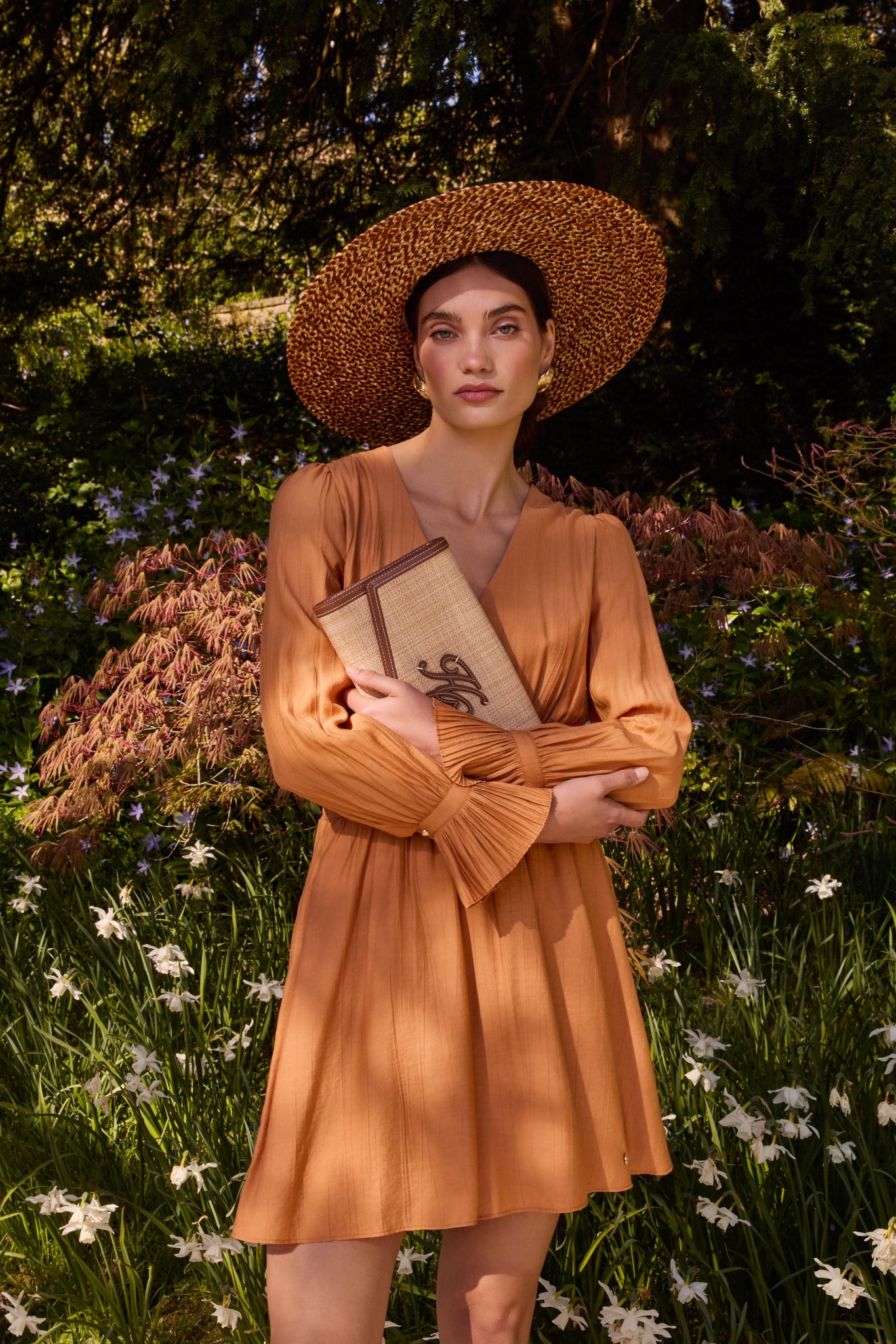 Phoebe V-Neck Mini Dress (Sienna)