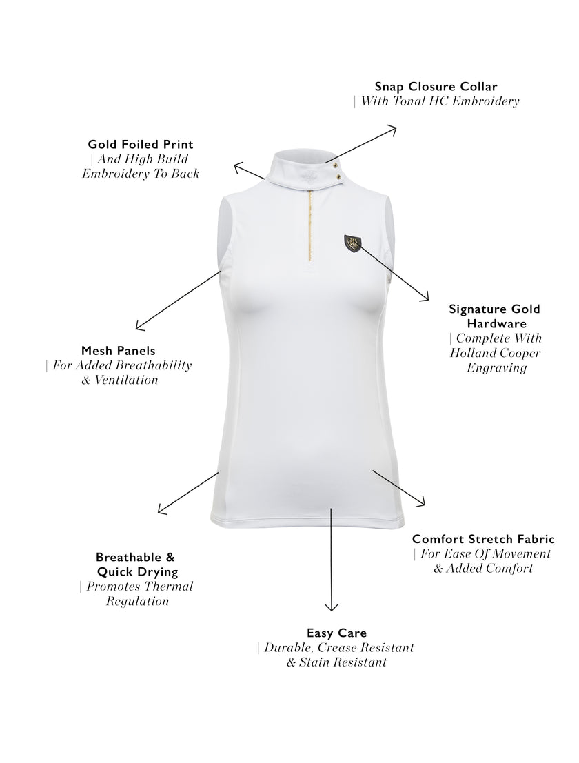 Elite Sleeveless Base Layer (White)