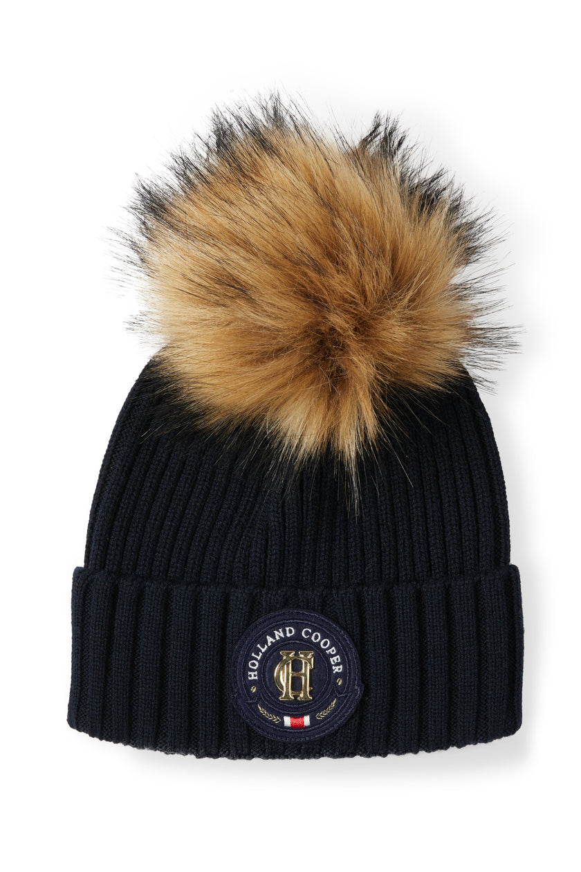 Equi Knit Bobble Hat (Ink Navy)