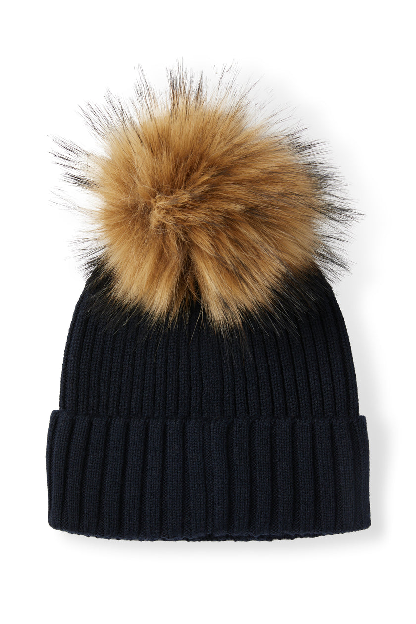 Equi Knit Bobble Hat (Ink Navy)