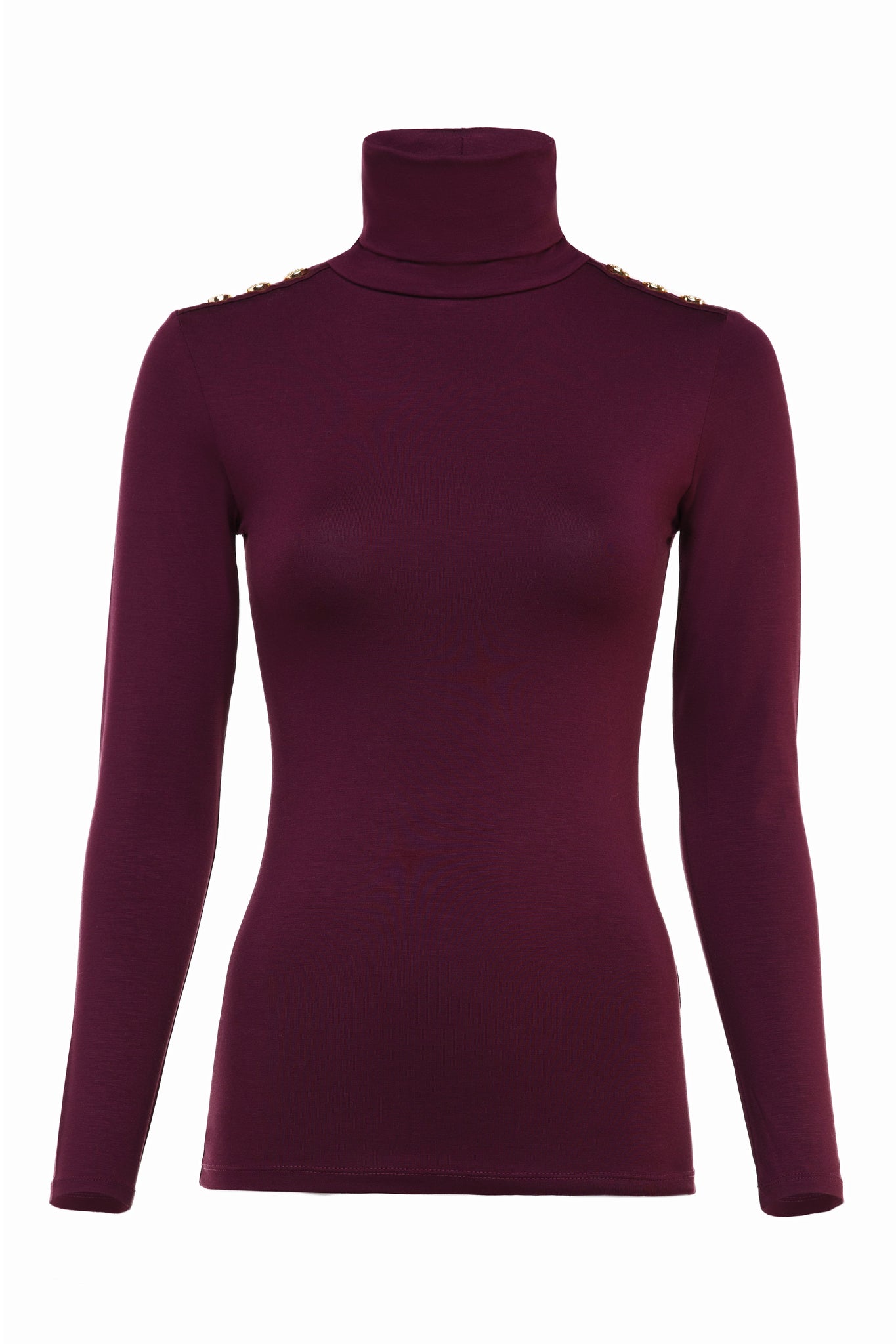 Essential Roll Neck (Burgundy)