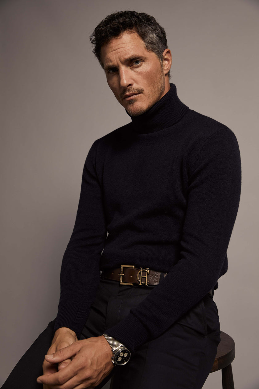 Fine Roll Neck Knit (Black)