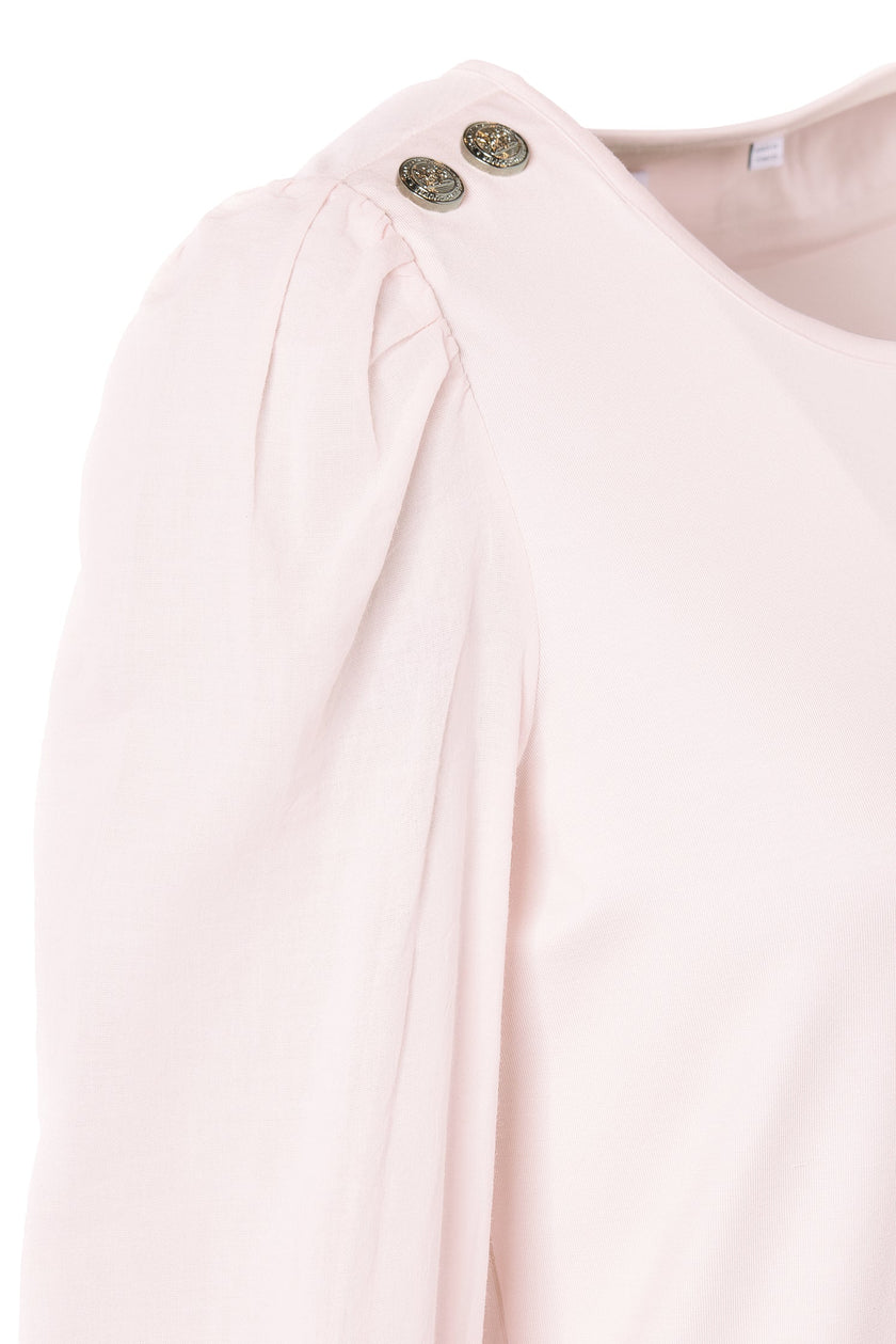 Francesca Jersey Blouse (Palest Pink)