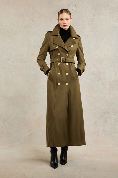 ジャケット・アウター Tomorrow Land Wool Trench Coat Size: 48 Relaxed Trench Coat In Lightweight Shiny Nylon For Women | J