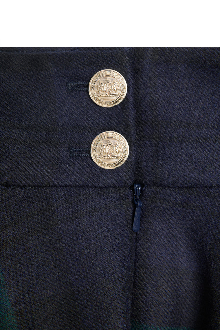 360 Maxi Tweed Circle Circle Skirt (Blackwatch)