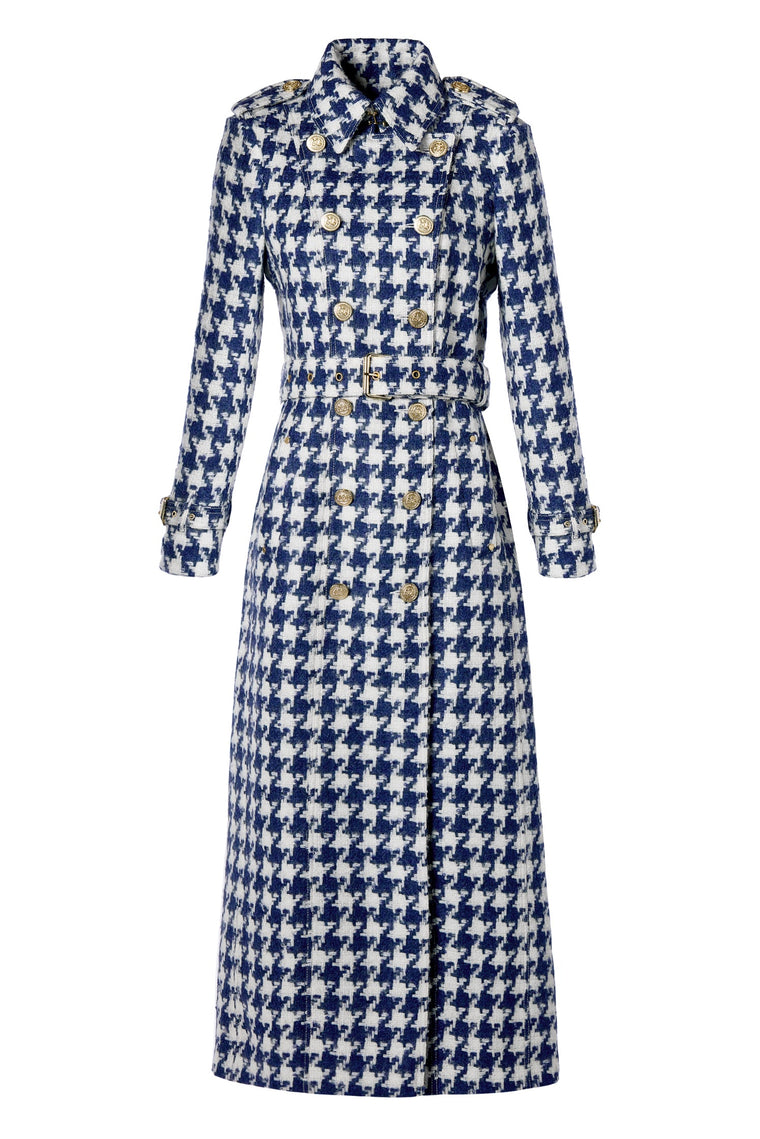 The Large Scale Navy Houndstooth Suit