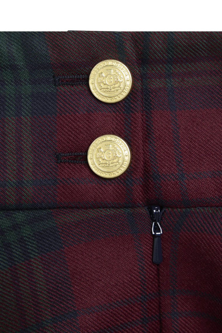 360 Maxi Tweed Circle Skirt (Mulberry Tartan)