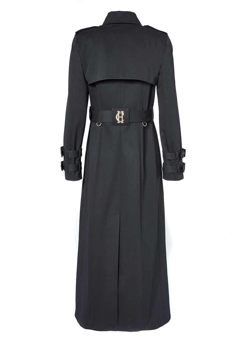 Gatcombe Full Length Trench Coat (Black)