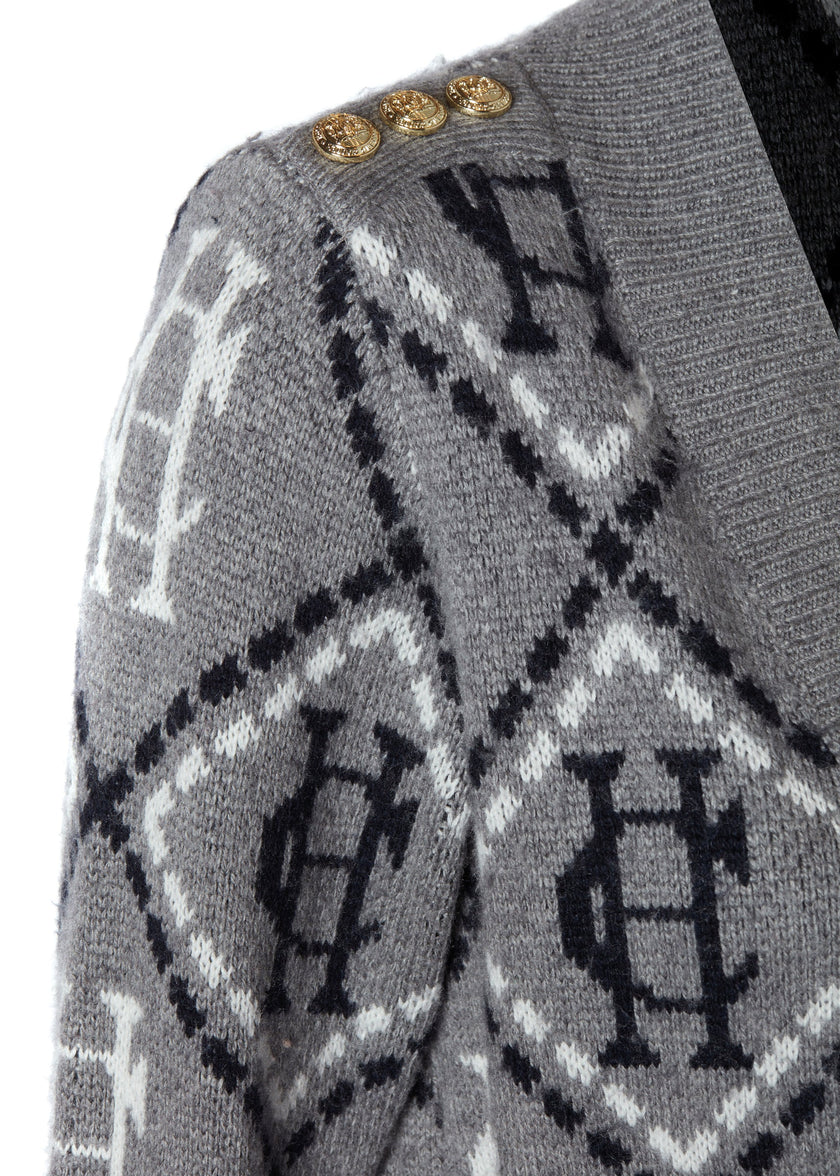 Windsor Heritage Cardigan (Logo Grey Marl)