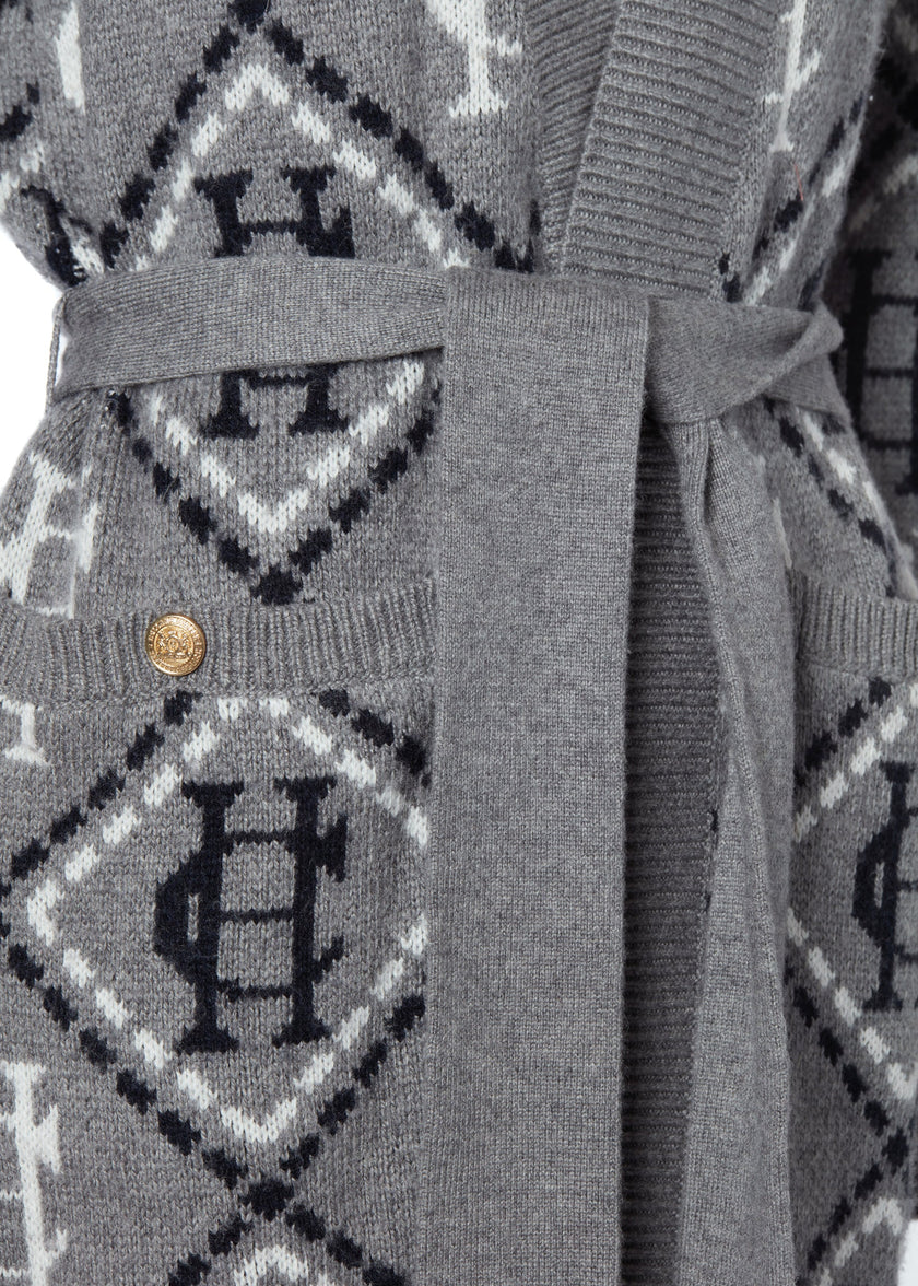 Windsor Heritage Cardigan (Logo Grey Marl)