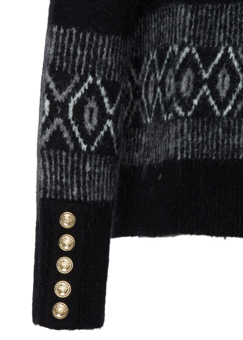 Longhope Fairisle Knit (Black)