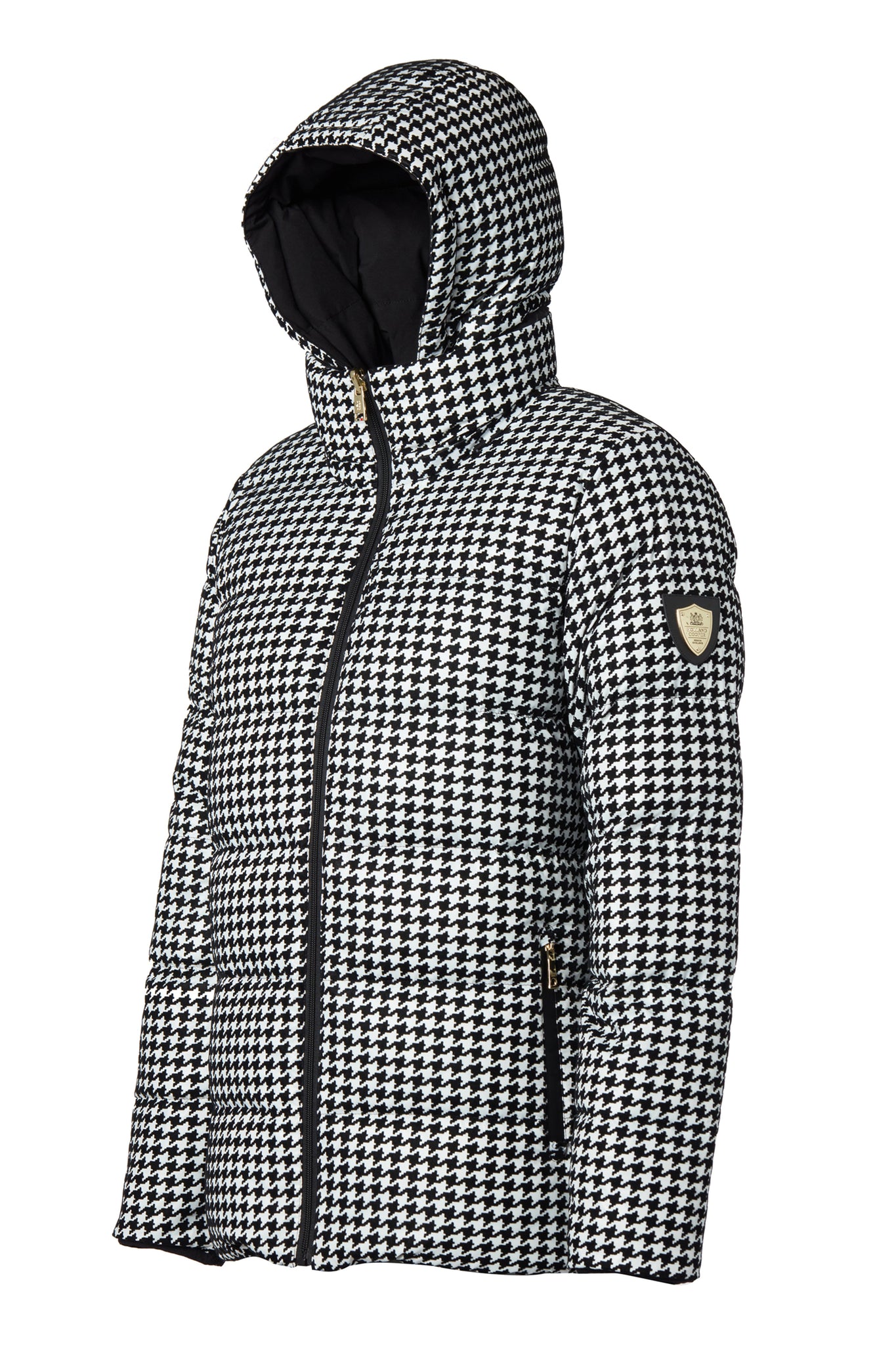 Hambury Reversible Down Puffer (Black Houndstooth)