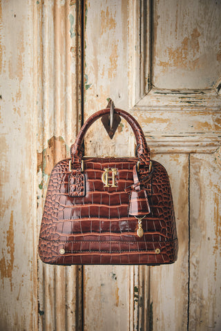 Grovesnor Tote Bag (Dark Tan Croc) – Holland Cooper US Grovesnor Tote Bag (Dark Tan Croc) – Holland Cooper US
