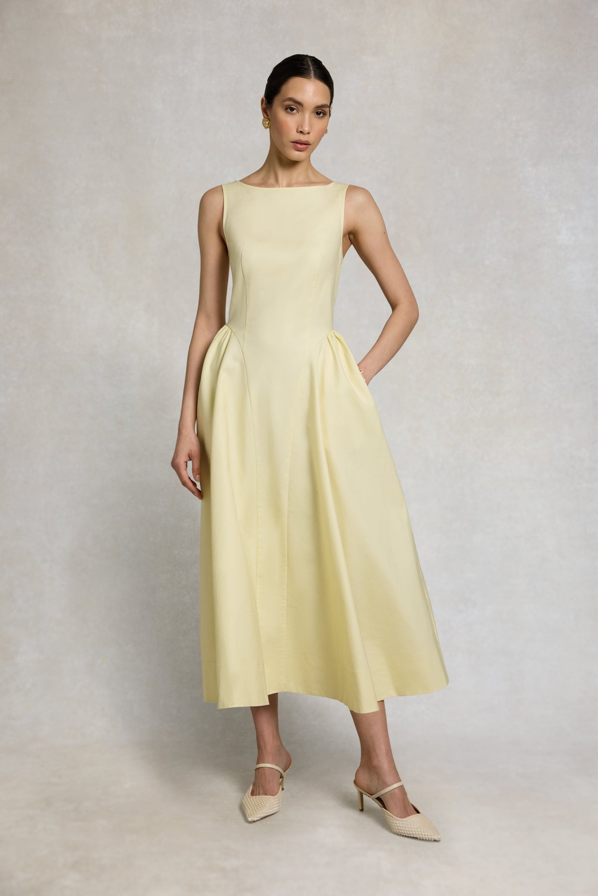 Chatsworth Woven Dress (Lemon)